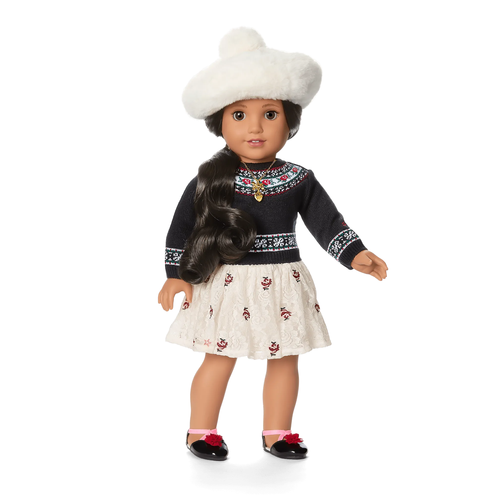 American Girl® x Janie and Jack Rose Fair Isle Sweater for 18-inch Dolls