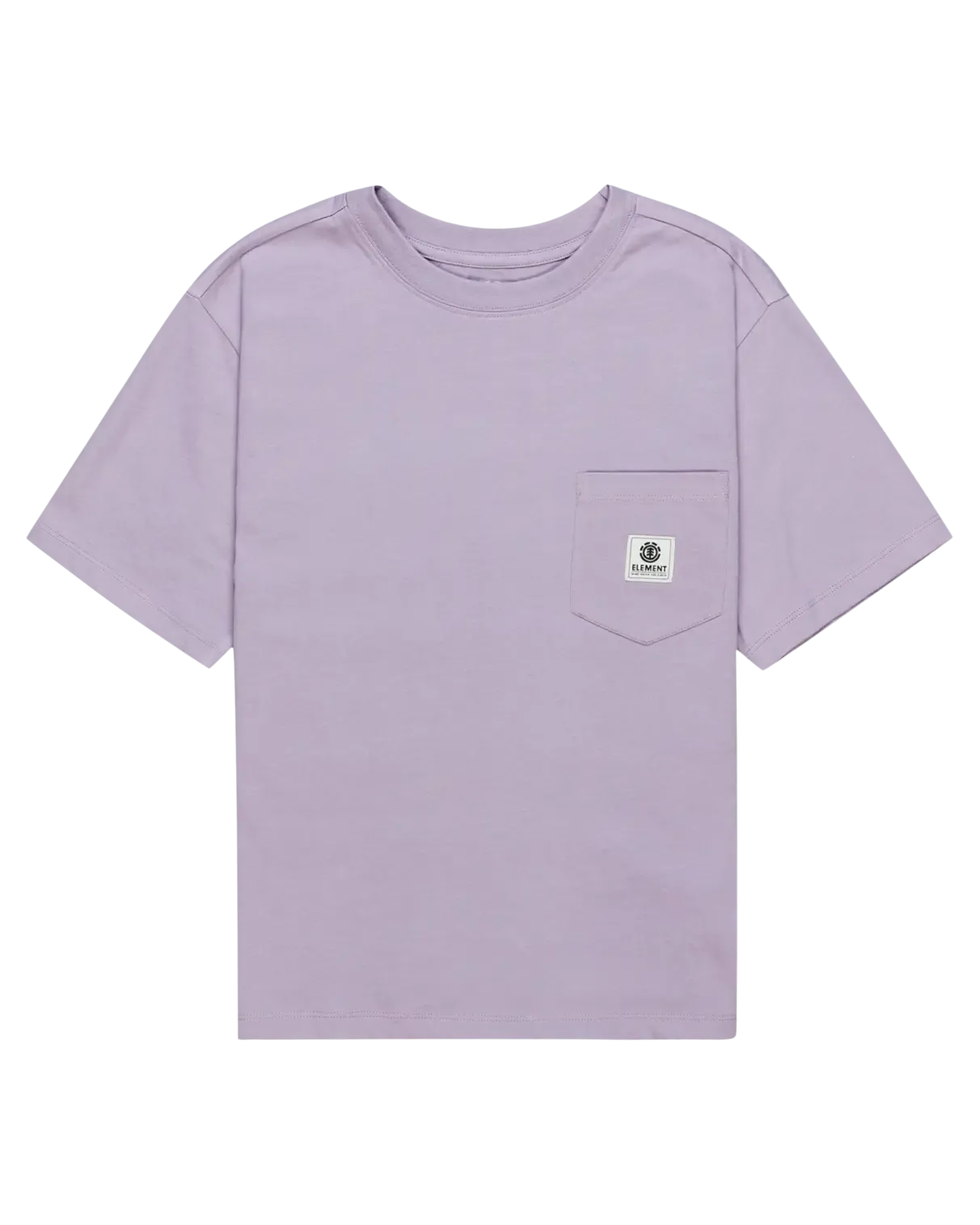 Basic Pocket Label T-Shirt in Lavender Grey