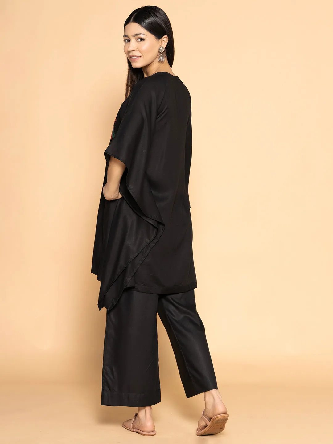 Black Rayon Kaftan - Setia