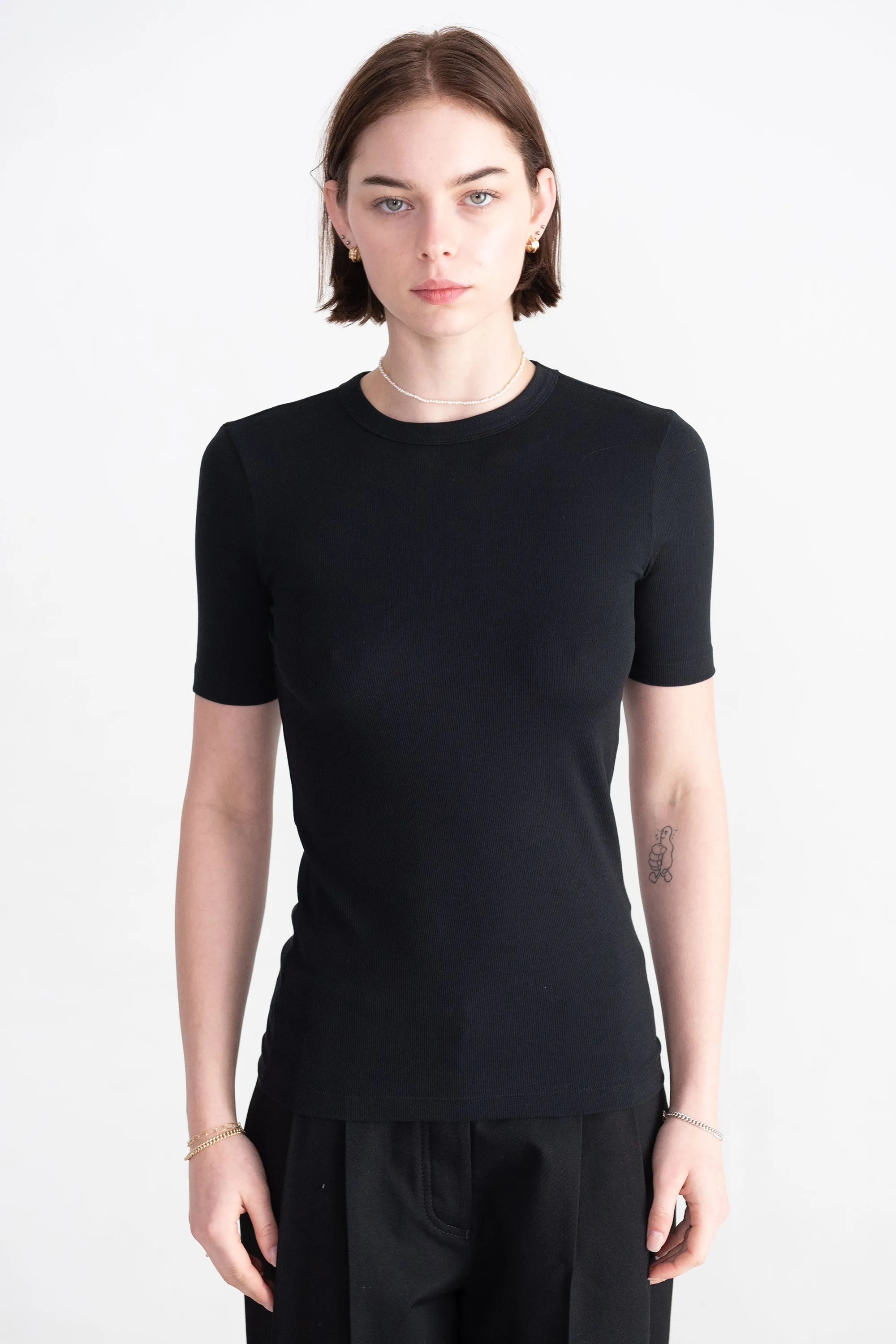 Classic Rib Tee, Black