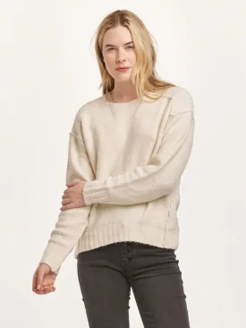 Dear John Jenna Raw Detail Sweater - Cream