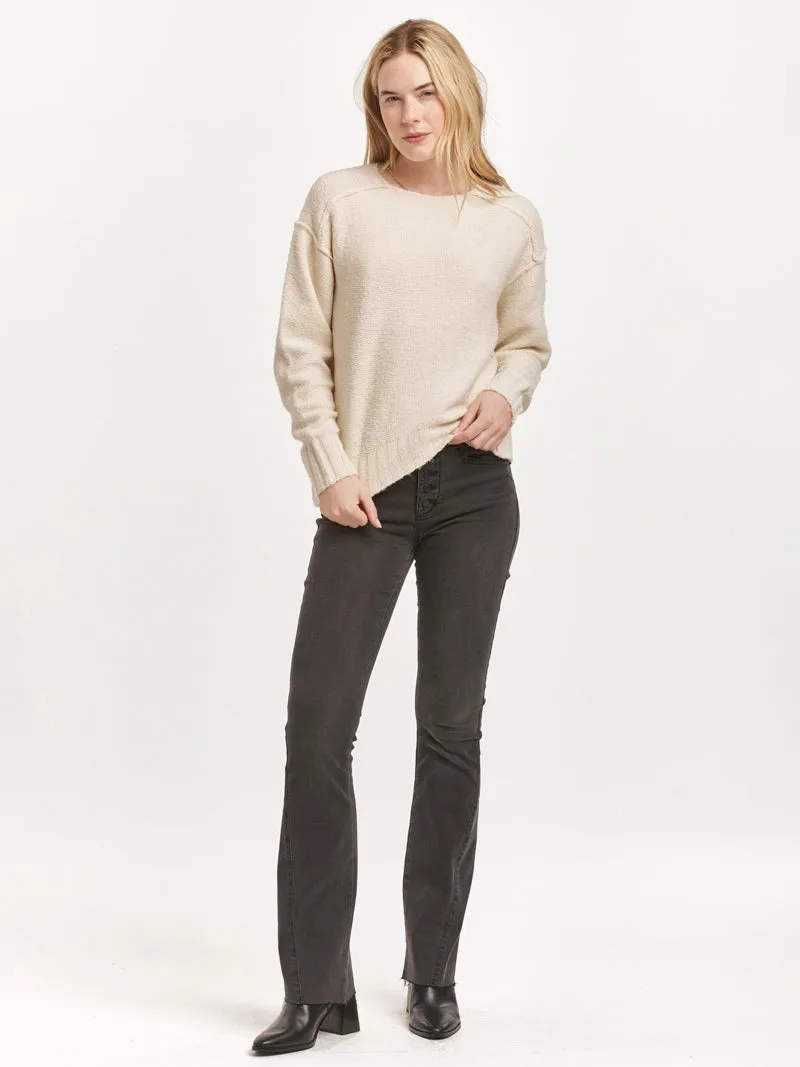 Dear John Jenna Raw Detail Sweater - Cream