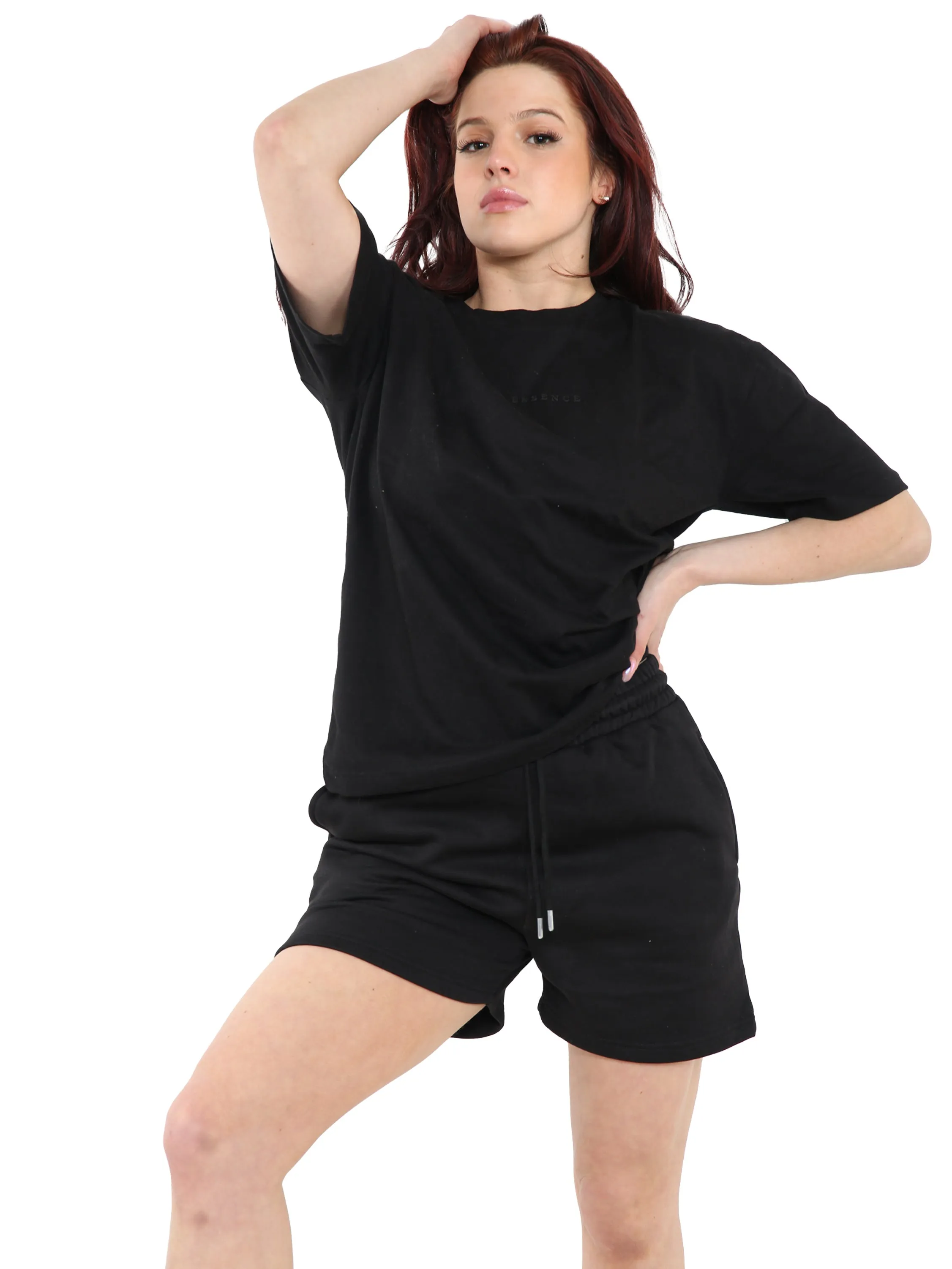 Enzo | Womens Oversized T-Shirt Tracksuit With Shorts