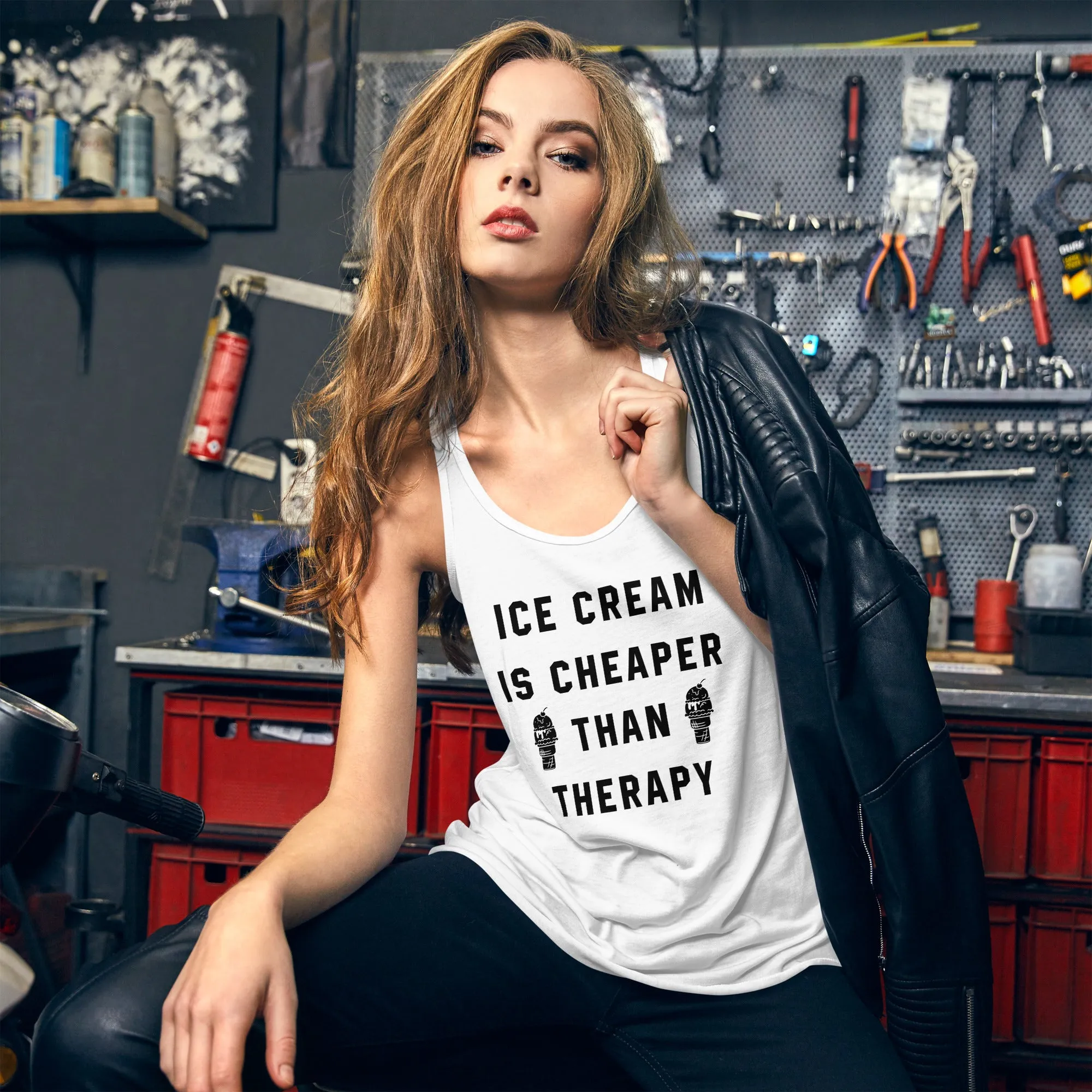 ICE CREAM THERAPY RAZORBACK TOP