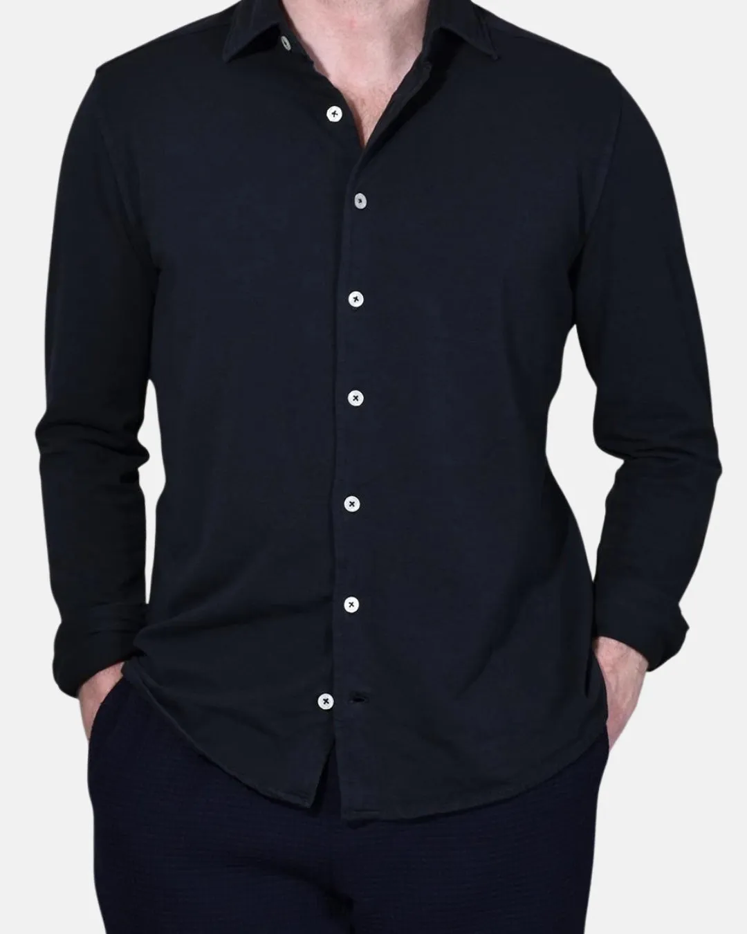 Jersey Stretch Shirt - Black