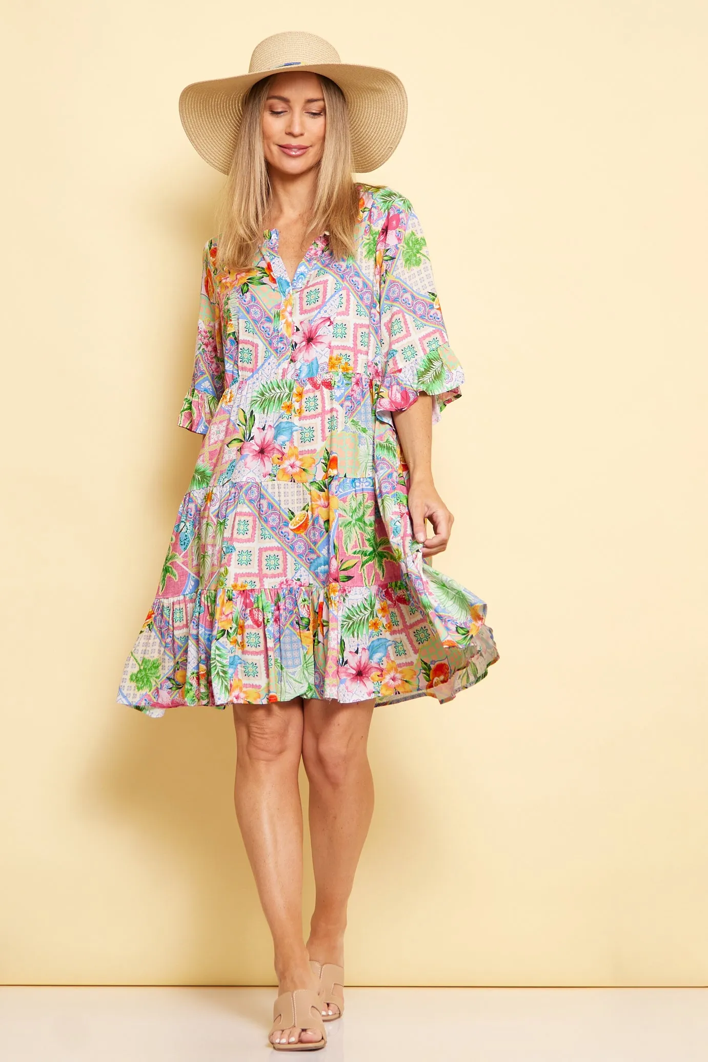 Kailani Dress - Tropical Multi