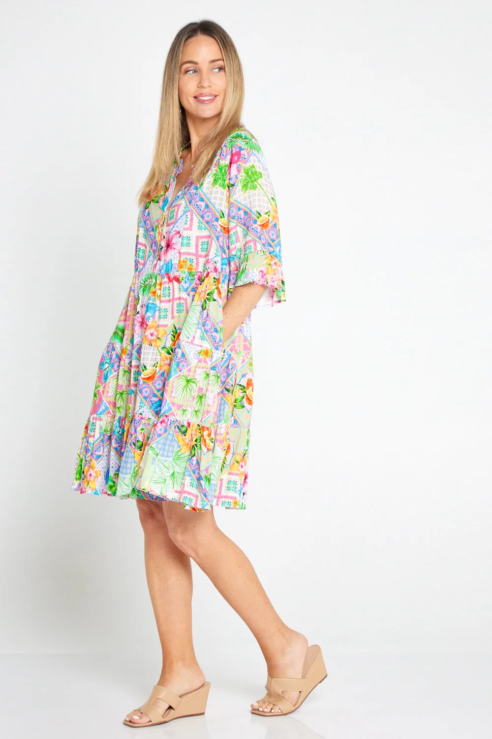 Kailani Dress - Tropical Multi