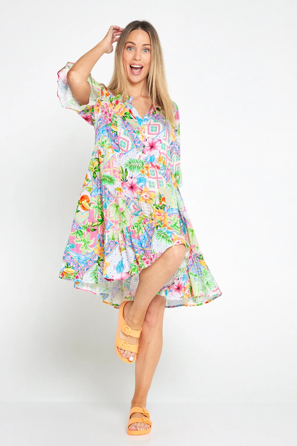 Kailani Dress - Tropical Multi