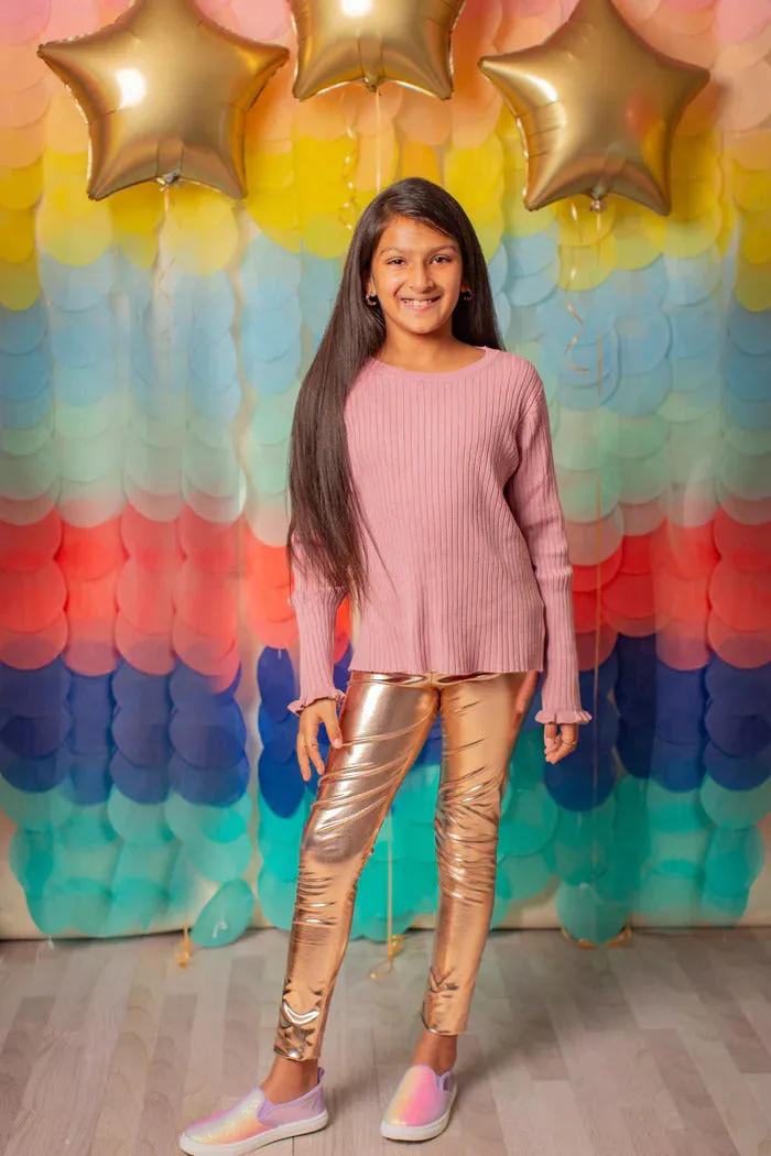 LEGGINGS GOLD SIZE 3-4