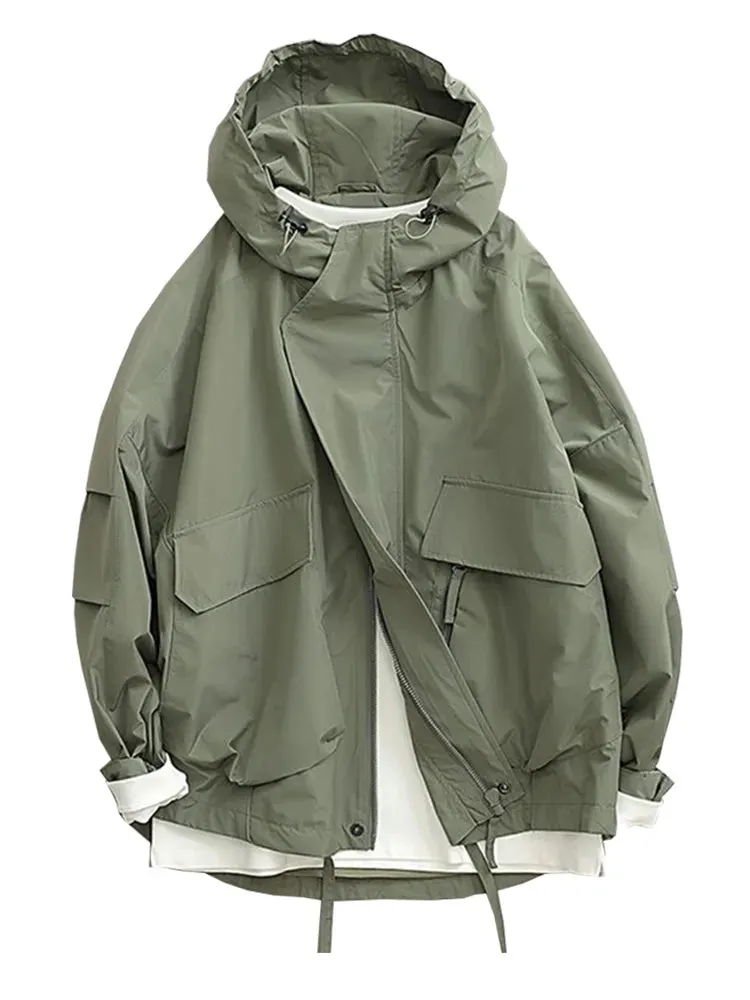 LIMINDS Oversized Hooded Light Cargo Parka Jacket