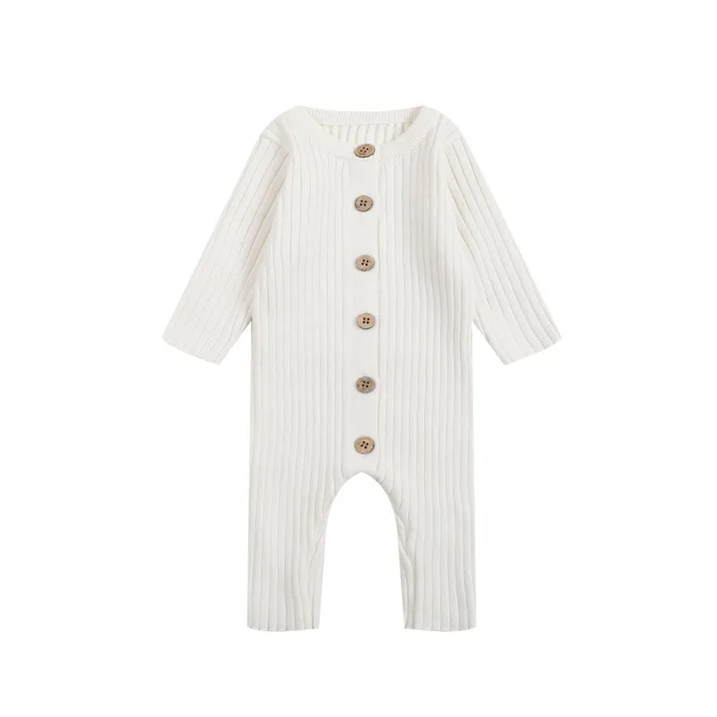 Long Sleeve Knitted Cotton Romper