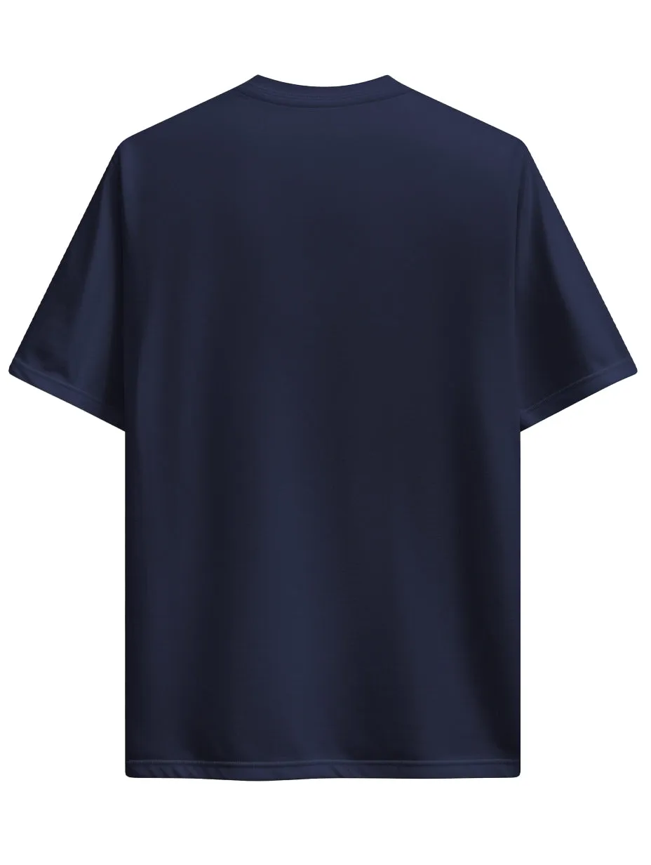 Navy Blue | Solid Crew Neck Men's T-Shirt