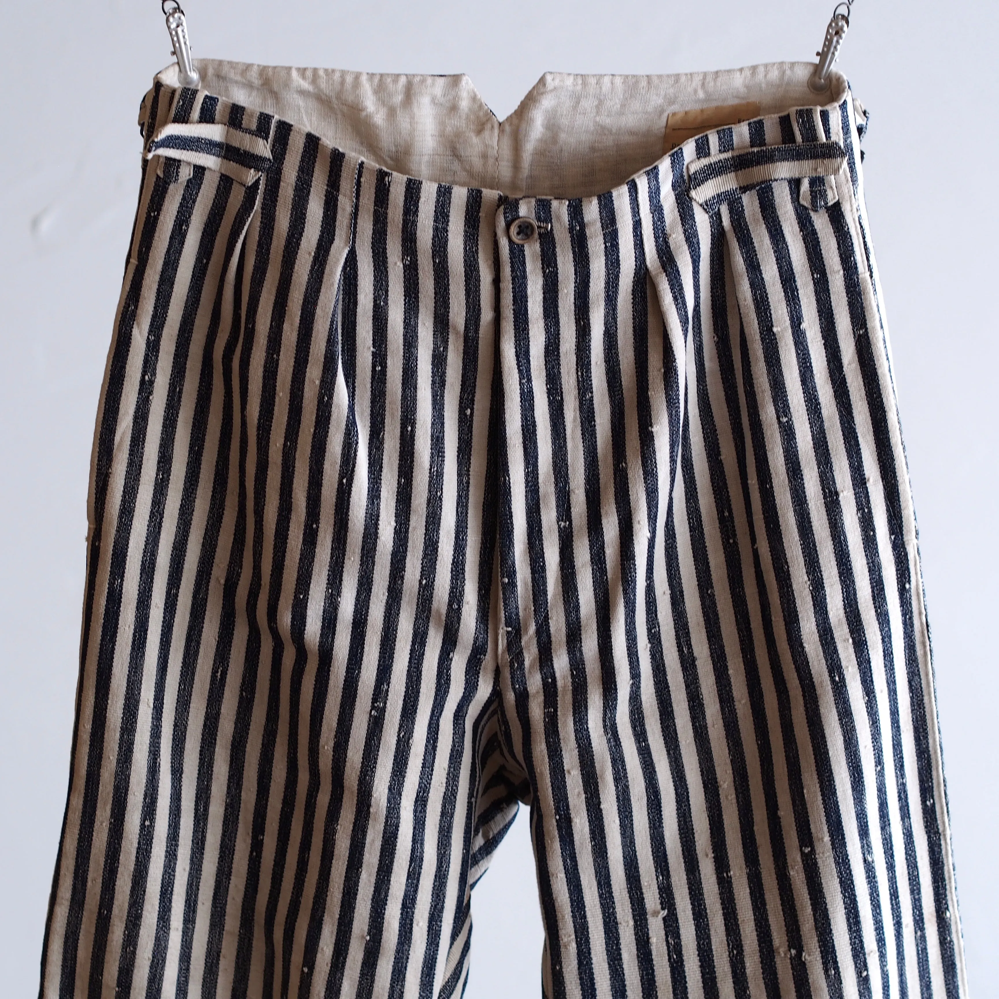 NORA WORK PANTS~japan old cotton stripe~