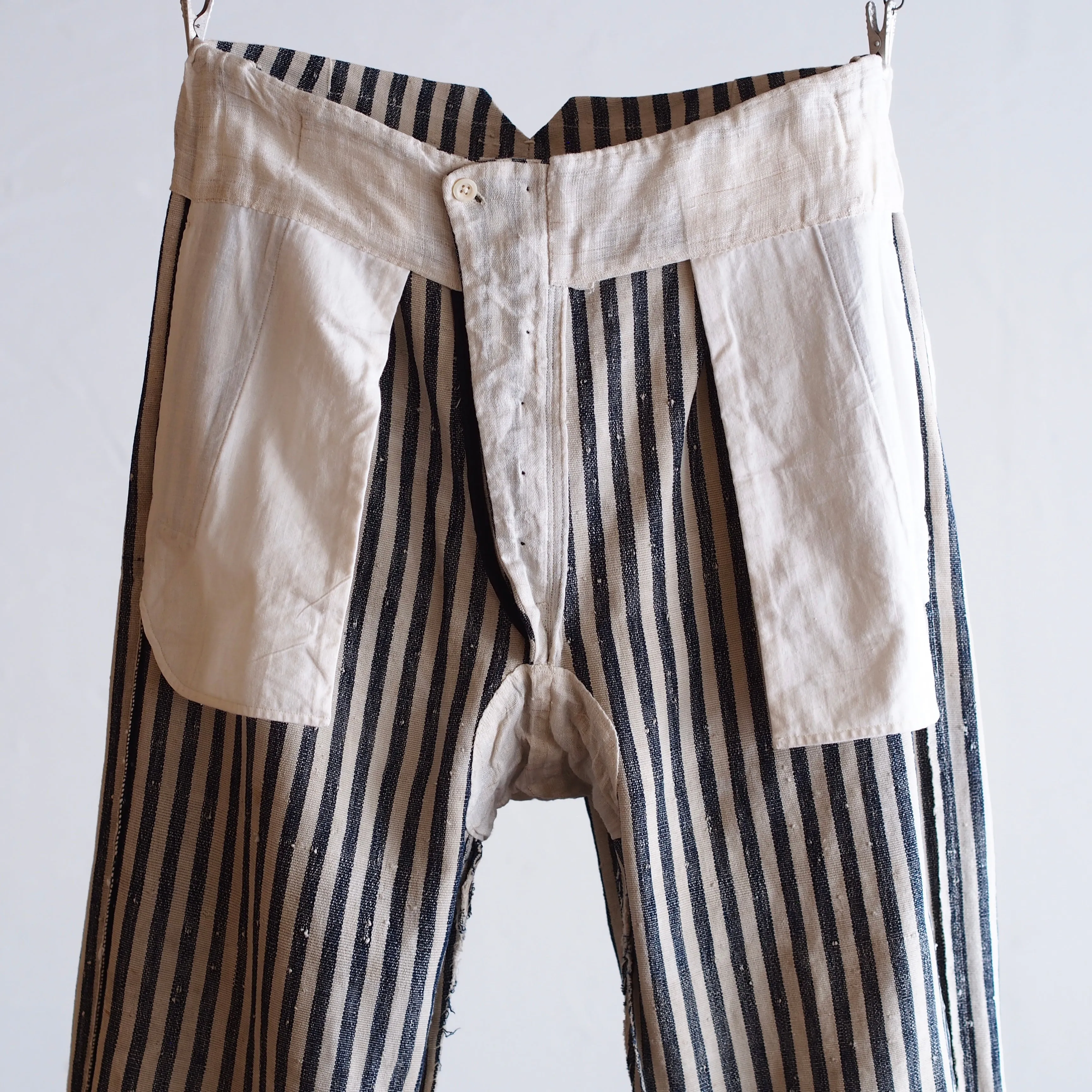 NORA WORK PANTS~japan old cotton stripe~