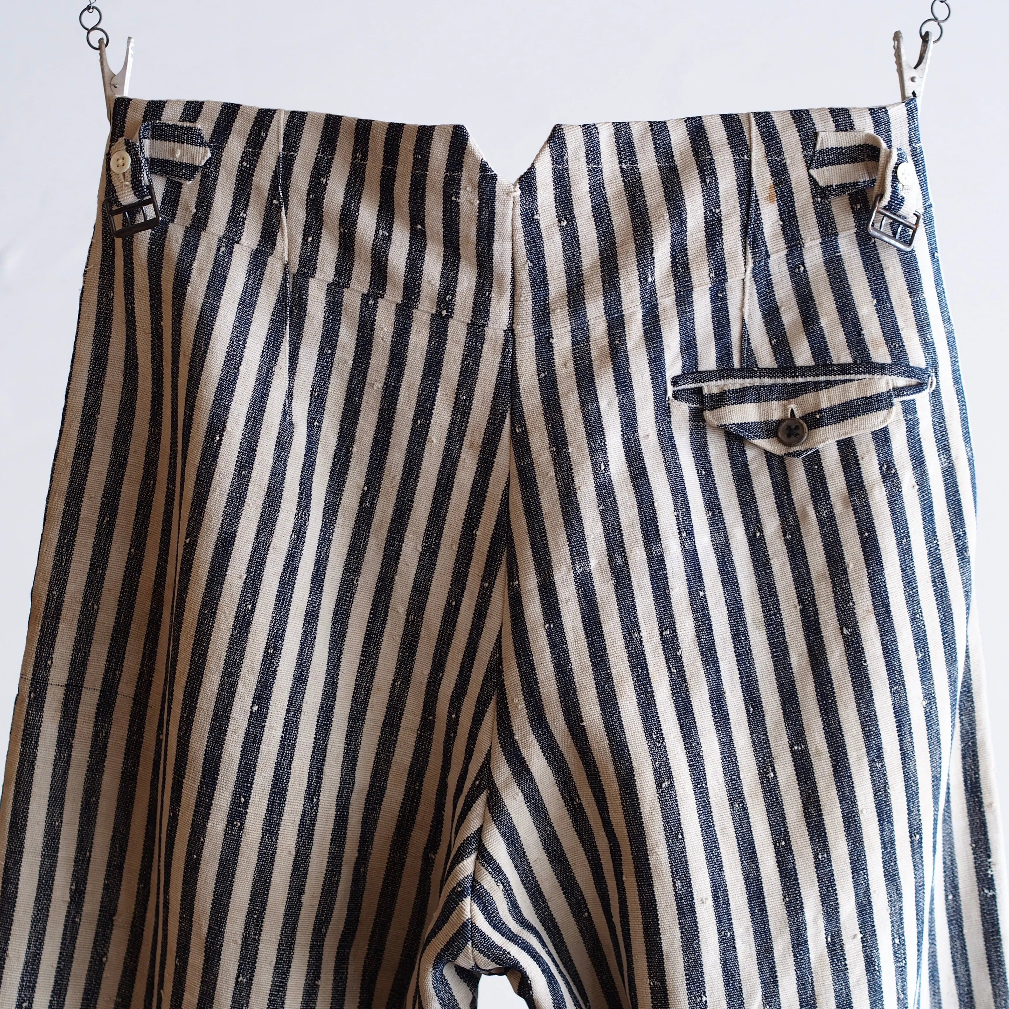 NORA WORK PANTS~japan old cotton stripe~