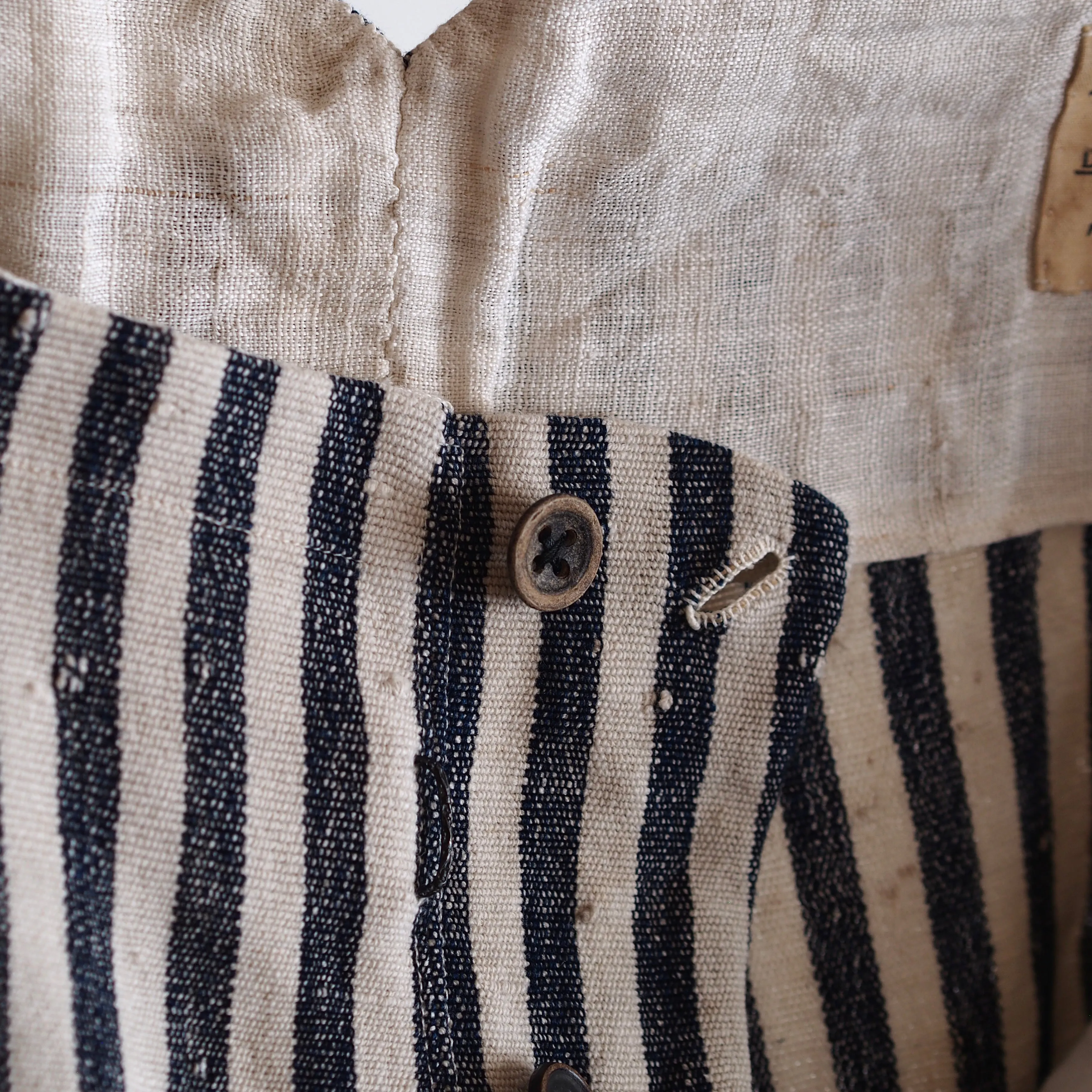 NORA WORK PANTS~japan old cotton stripe~