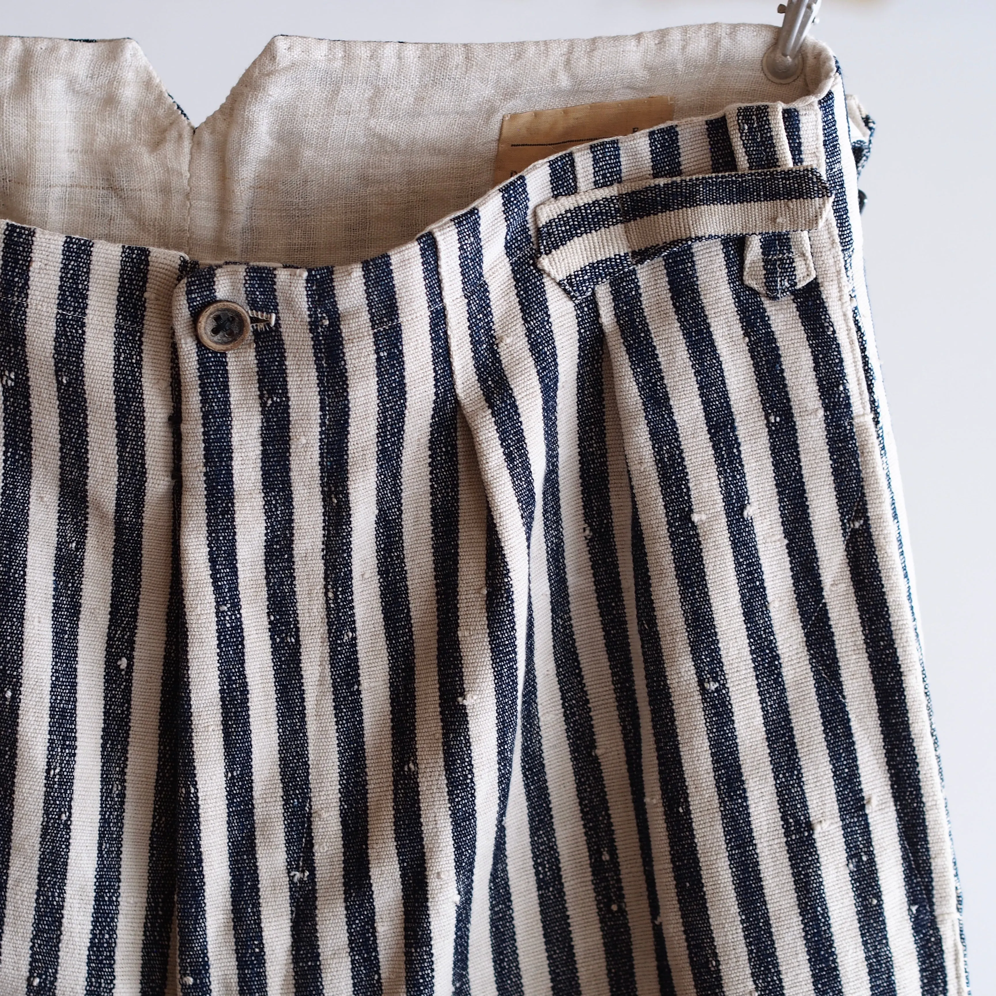 NORA WORK PANTS~japan old cotton stripe~