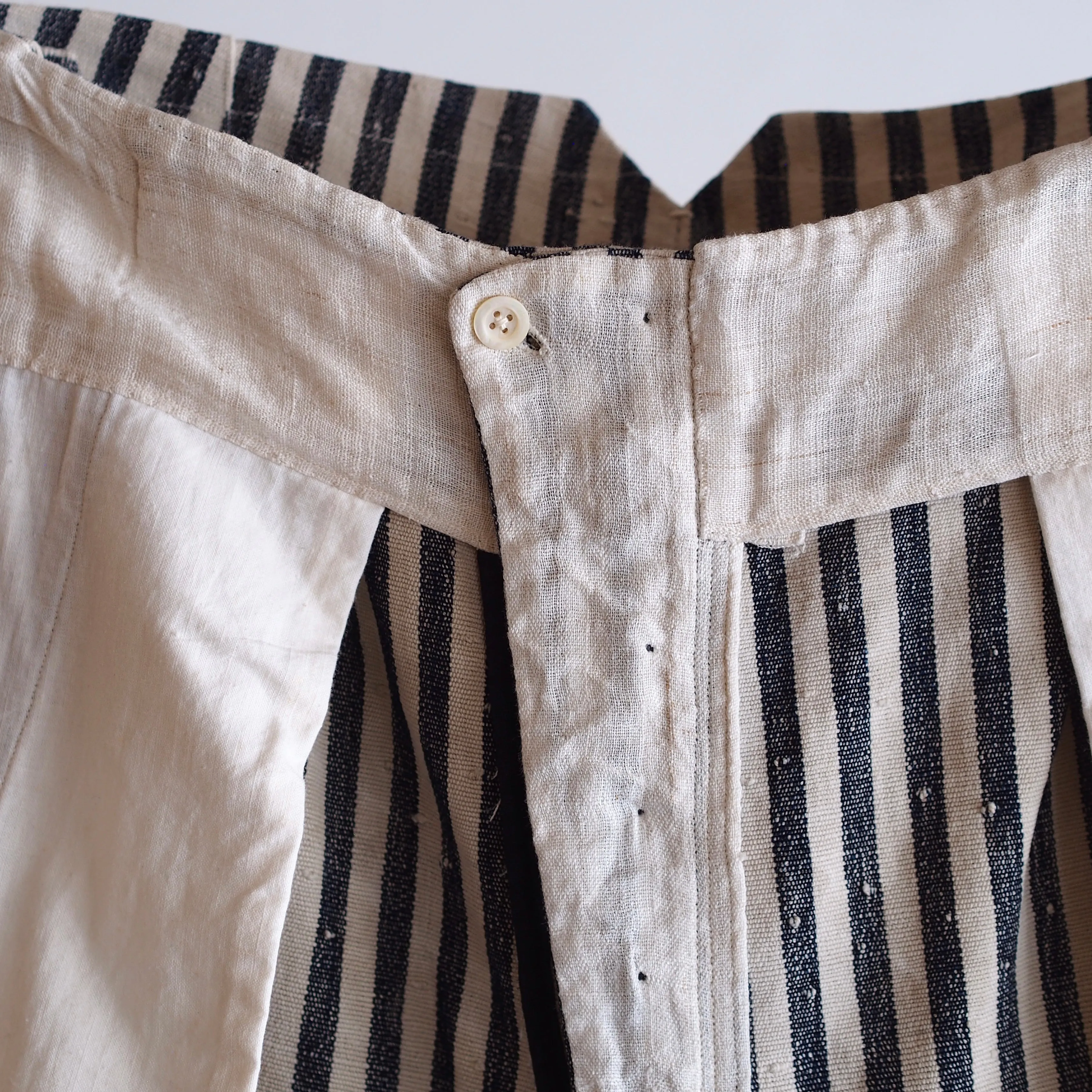 NORA WORK PANTS~japan old cotton stripe~