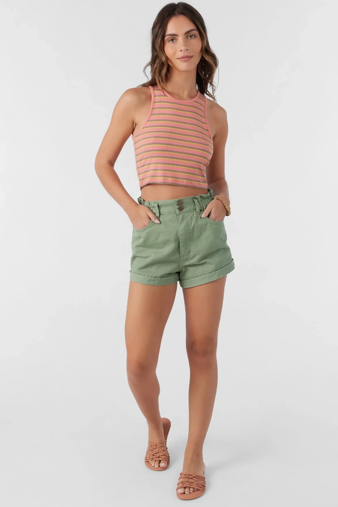 O'NEILL JESSE STRIPE CROP TANK