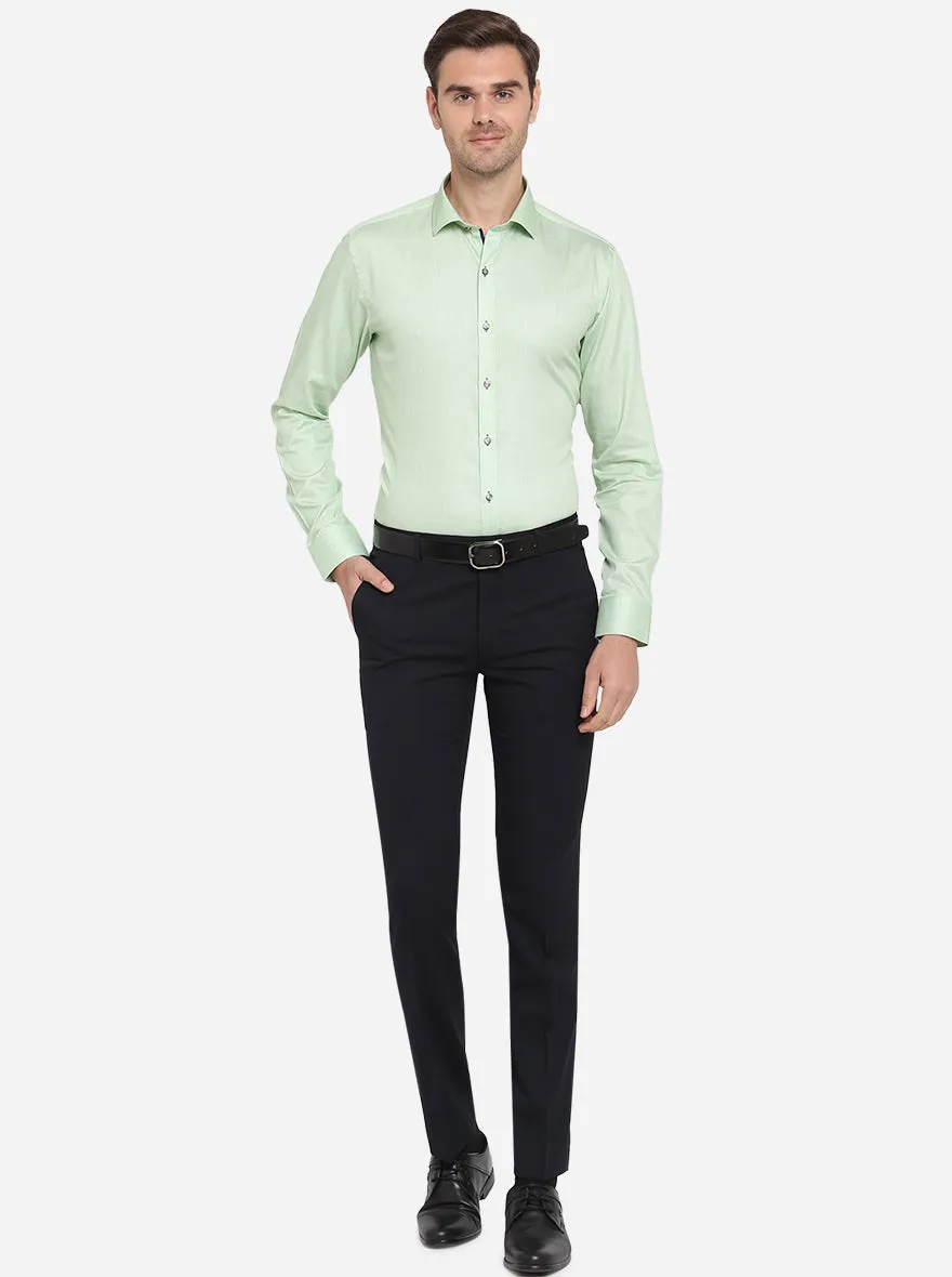 Pastel Green Printed Slim Fit Party Wear Shirt | JB Studio