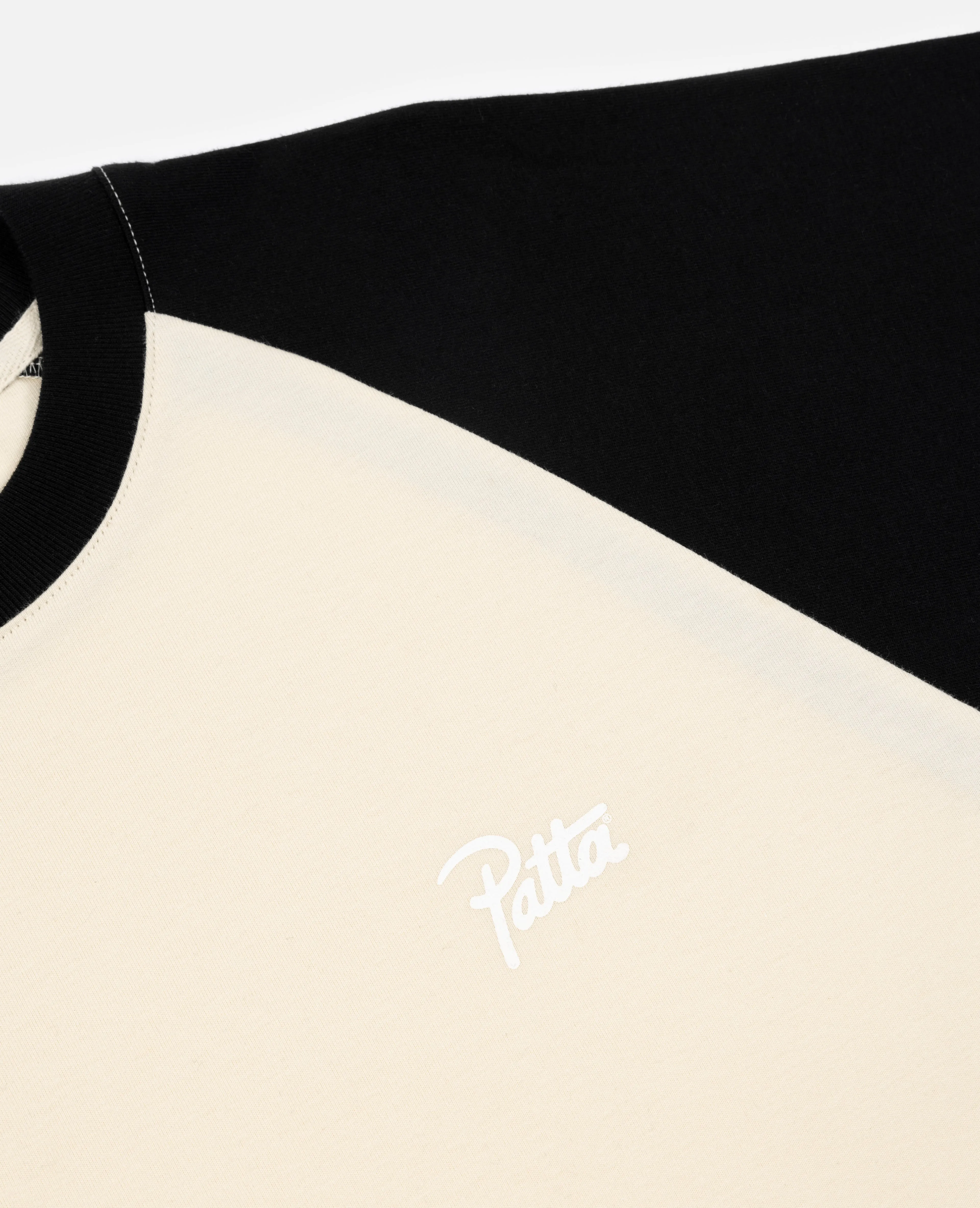 Patta Basic Raglan 3/4-Sleeve T-Shirt (Sea Salt/Black)