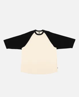 Patta Basic Raglan 3/4-Sleeve T-Shirt (Sea Salt/Black)