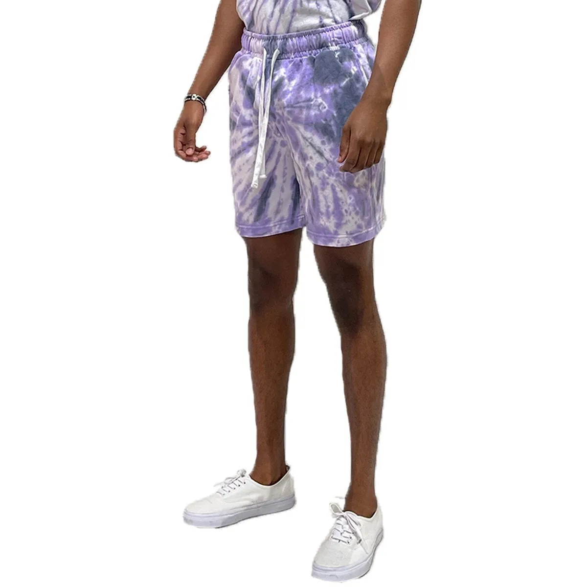 Purple Tie Dye Sweat Shorts