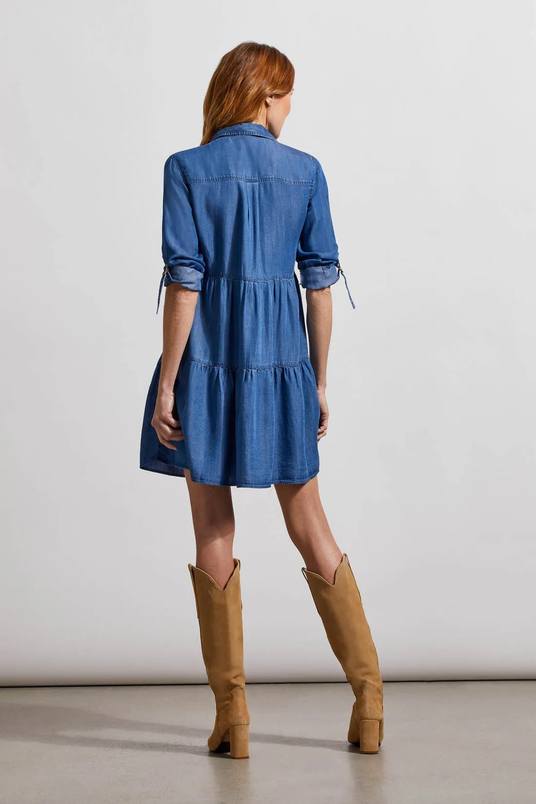 Roll Up Sleeve Shirt Dress