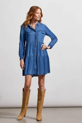 Roll Up Sleeve Shirt Dress