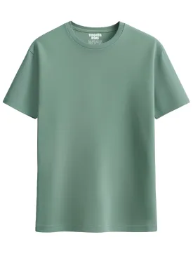 Sage Green | Solid Crew Neck Men's T-Shirt