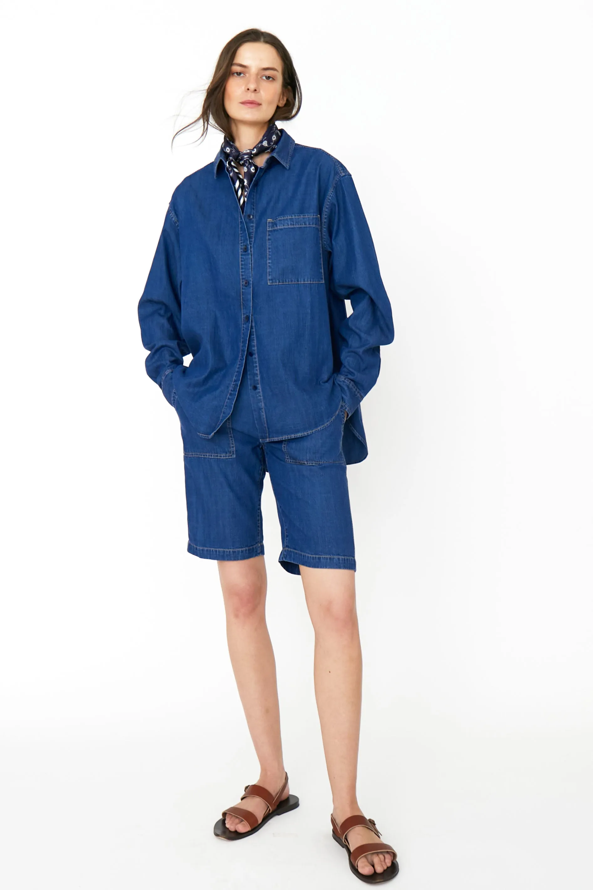 The Chambray Bermuda Short - Denim