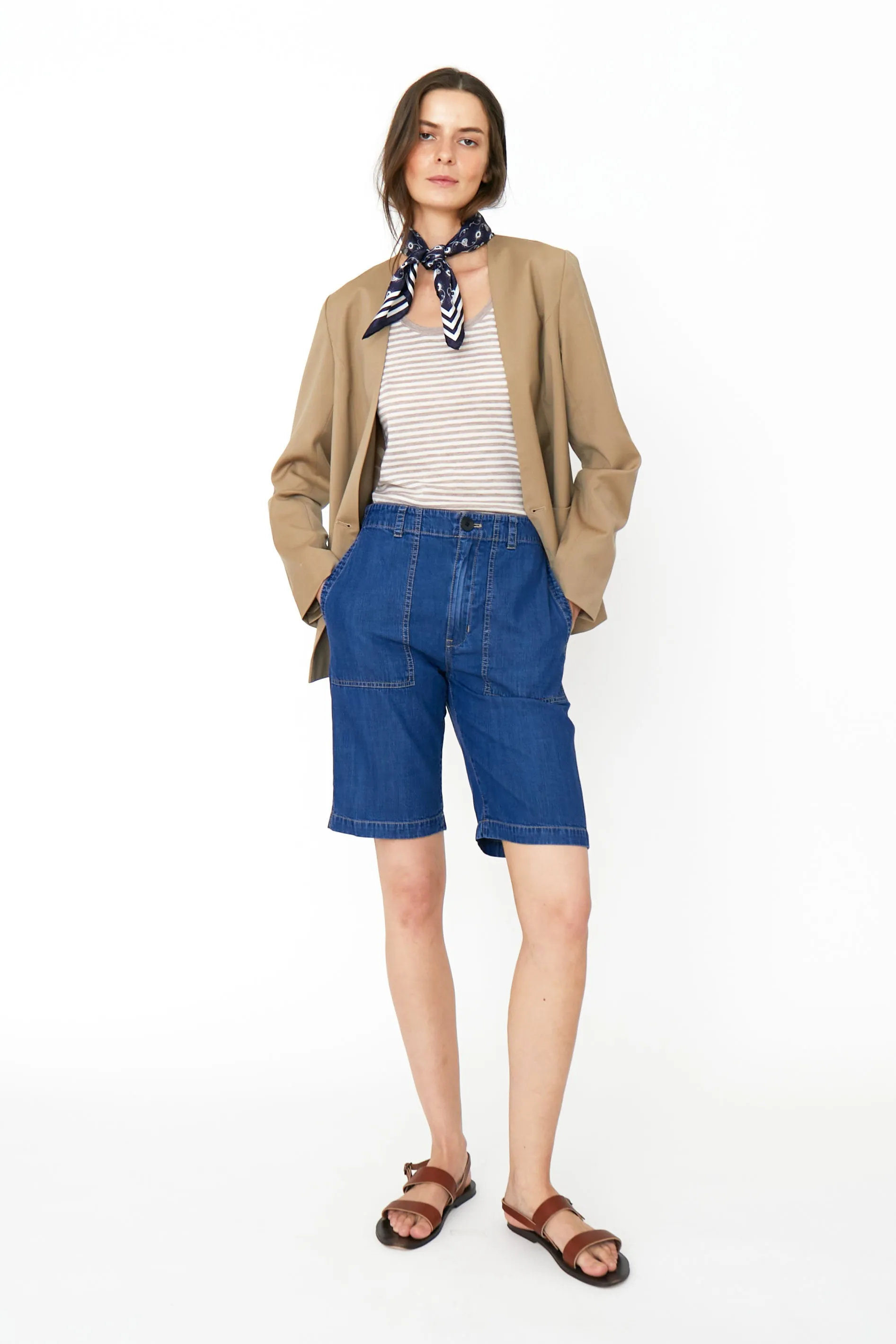 The Chambray Bermuda Short - Denim