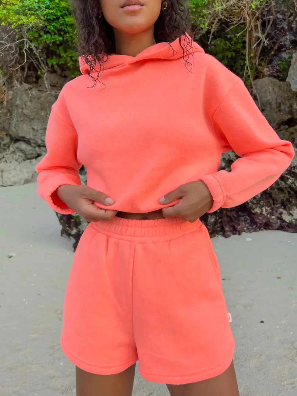 The Weekend Fleece Hoodie, Apricot