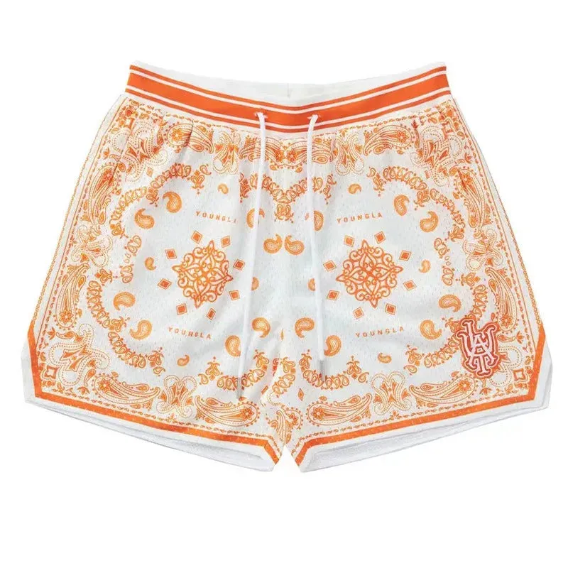 Unisex Quick-Dry Breathable Paisley Shorts