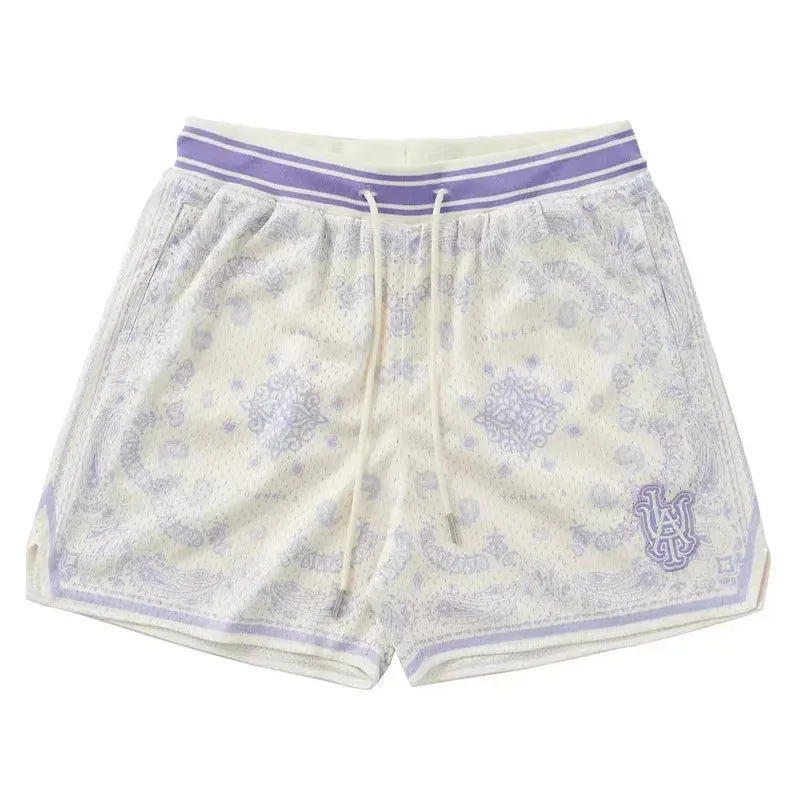 Unisex Quick-Dry Breathable Paisley Shorts