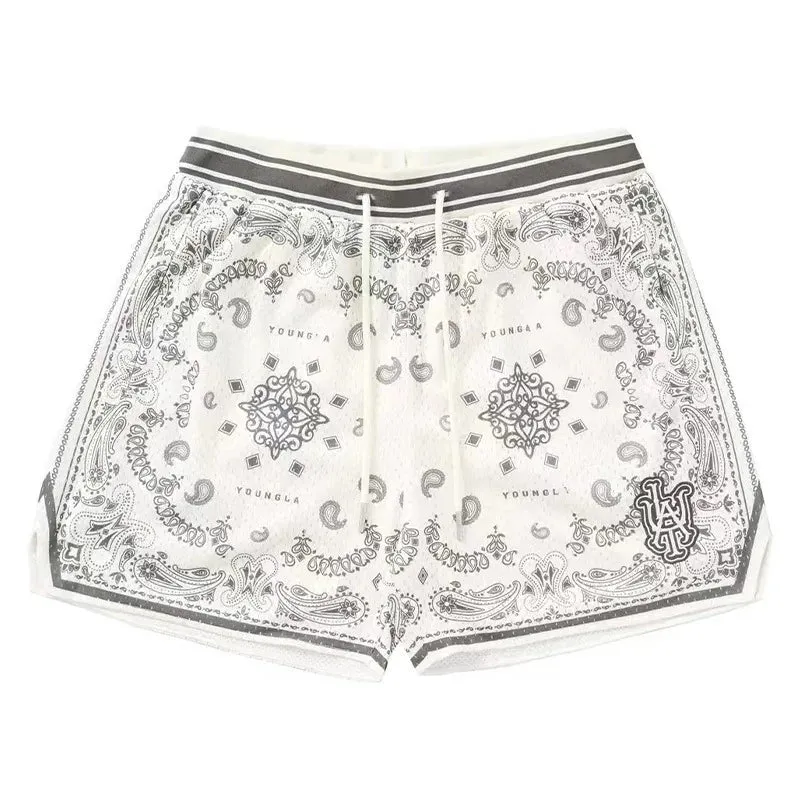 Unisex Quick-Dry Breathable Paisley Shorts