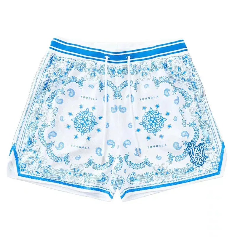 Unisex Quick-Dry Breathable Paisley Shorts