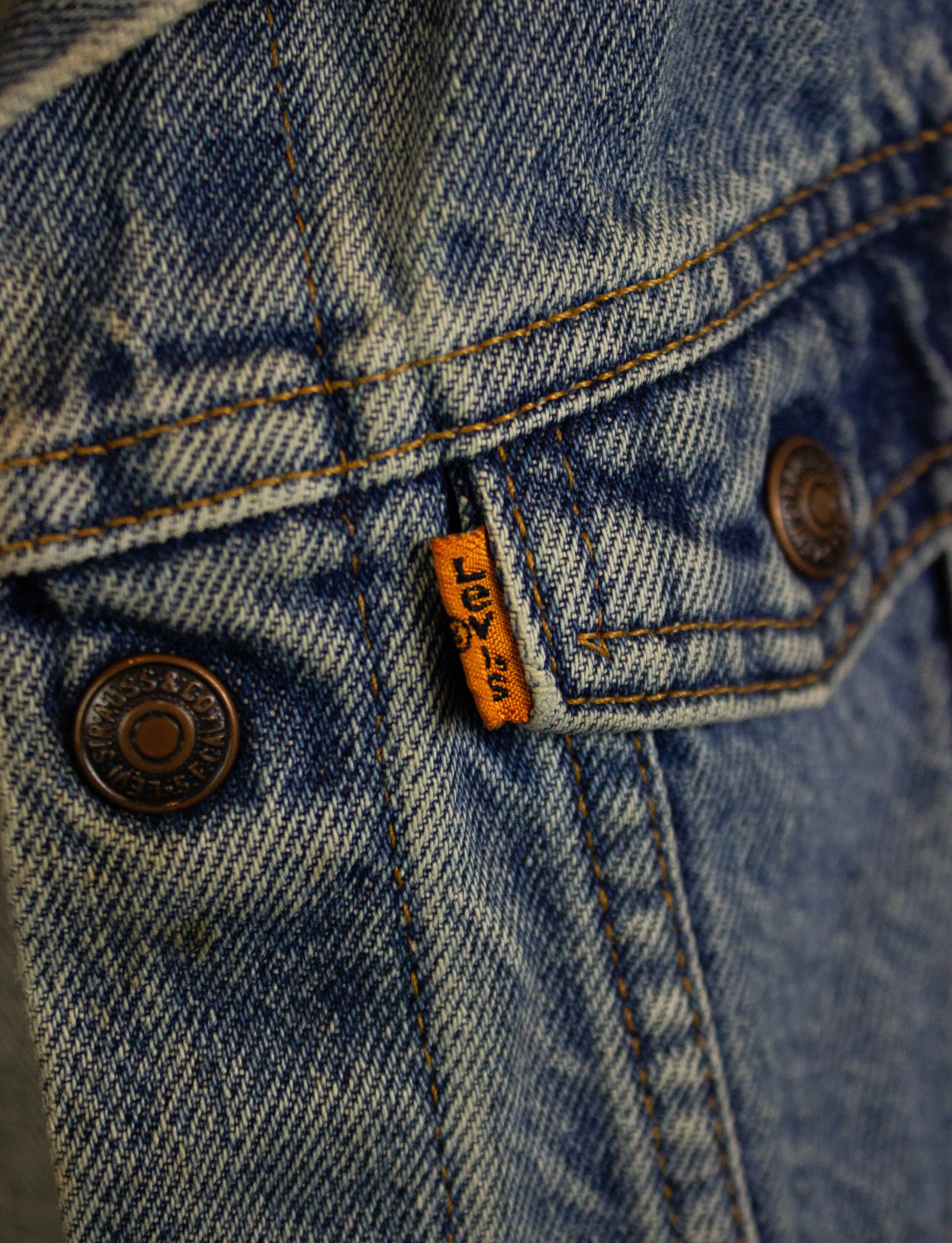 Vintage 70s Kids Levi's Orange Tab Denim Jacket Light Wash