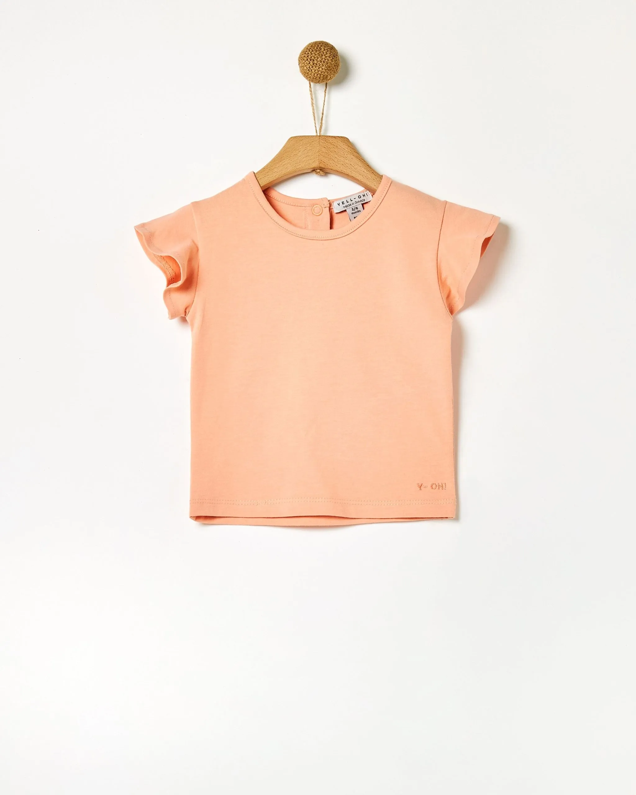 YELL-OH BASIC CORAL T-SHIRT