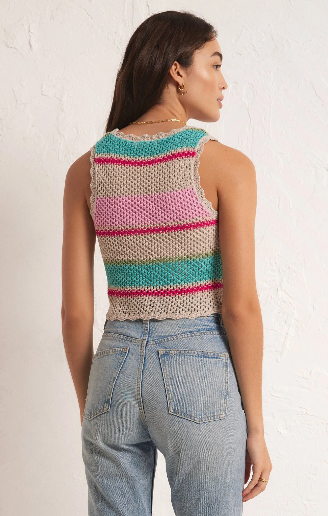 Z SUPPLY SOL STRIPED CROCHET TANK